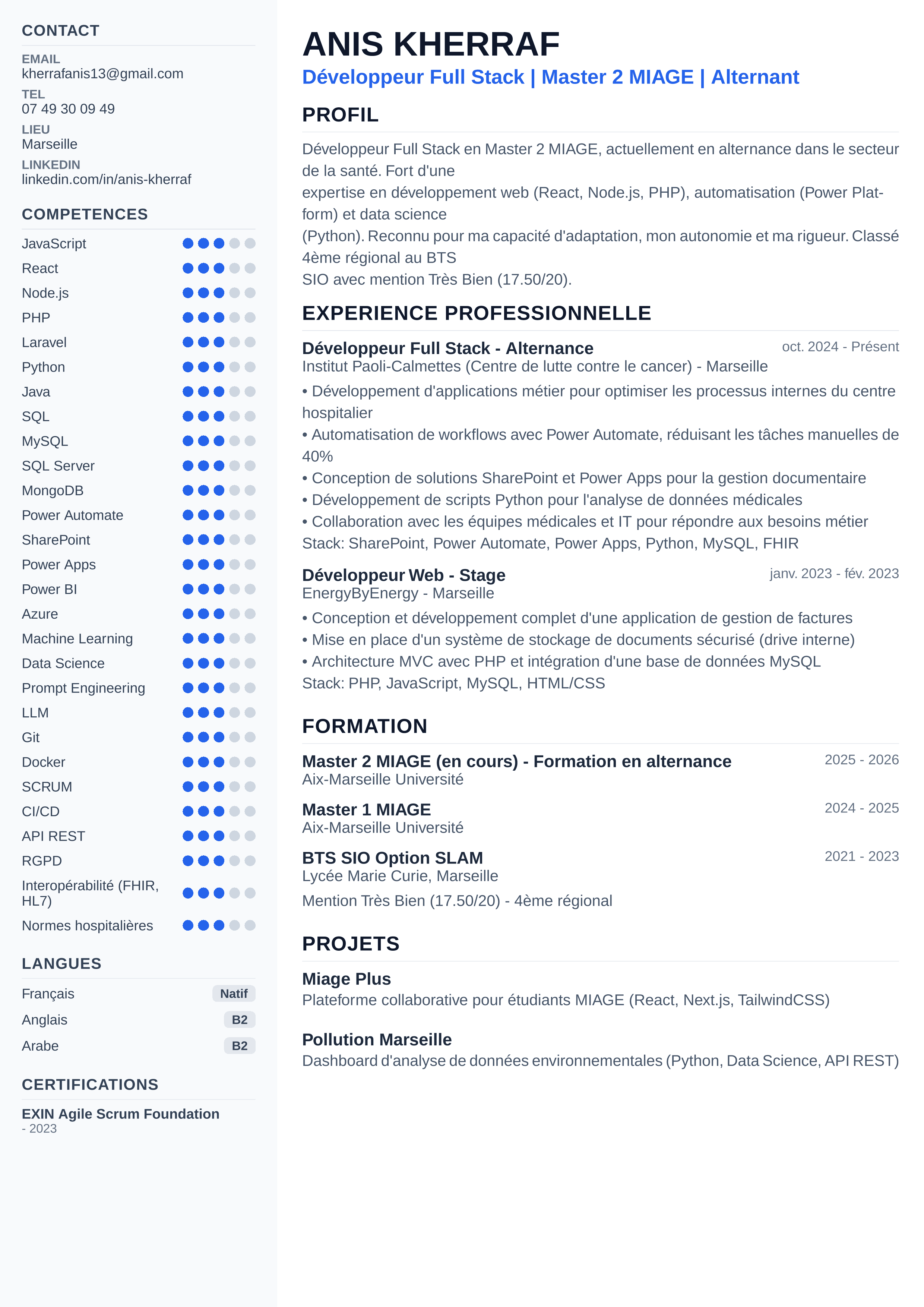 Template CV Classique